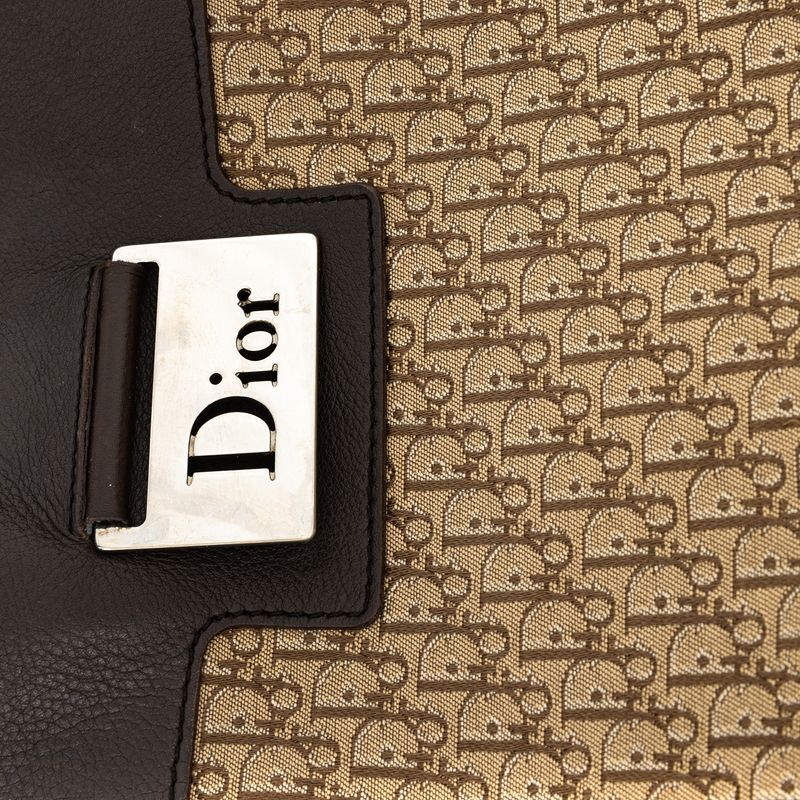 Bolsa-Christian-Dior-Monograma-Couro-Marrom
