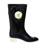 Galocha-Chanel-Camelia-Preto-e-Branca