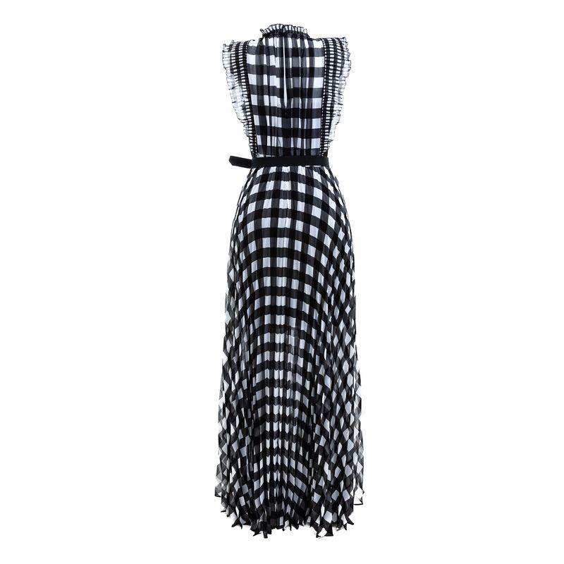 Vestido-Self-Portrait-Vichy-Preto-e-Branco