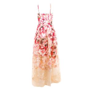 Vestido Kay Unger Floral Rosa