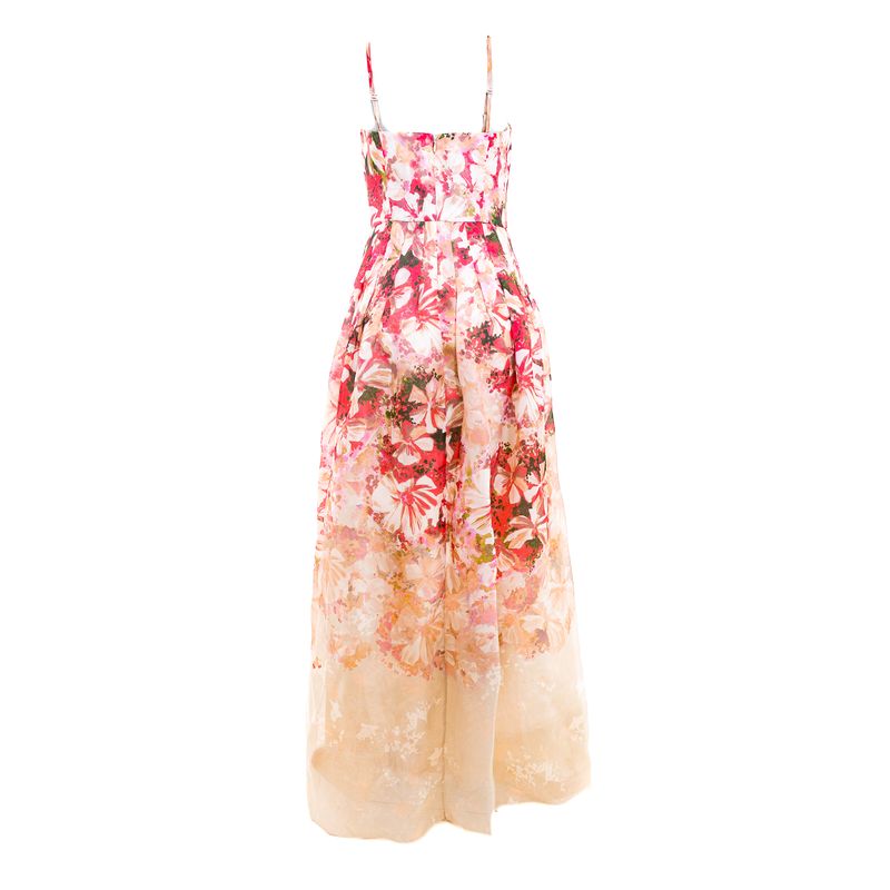 Vestido-Kay-Unger-Floral-Rosa