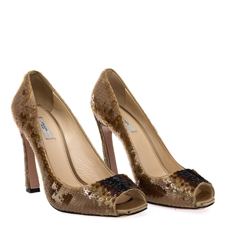 Peep-Toe-Prada-Paetes-Marrom