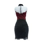 Vestido-Sandro-Renda-Preto-Bordo-e-Branco