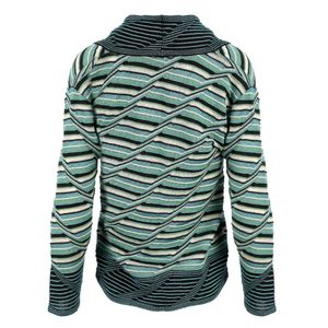 Casaco Missoni Tricot Listrado Verde e Azul