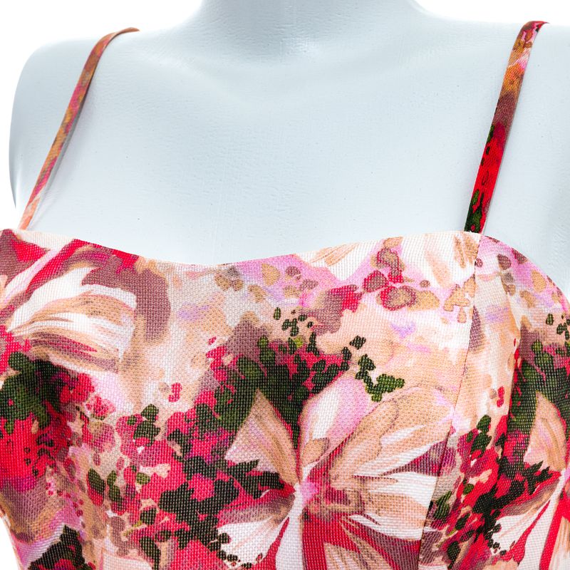 Vestido-Kay-Unger-Floral-Rosa
