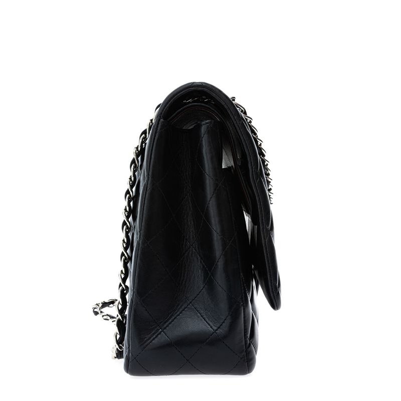 Bolsa-Chanel-Double-Flap-Maxi-Lambskin-Preta