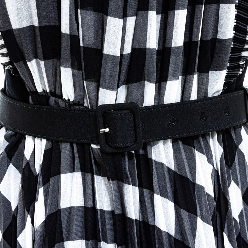 Vestido-Self-Portrait-Vichy-Preto-e-Branco