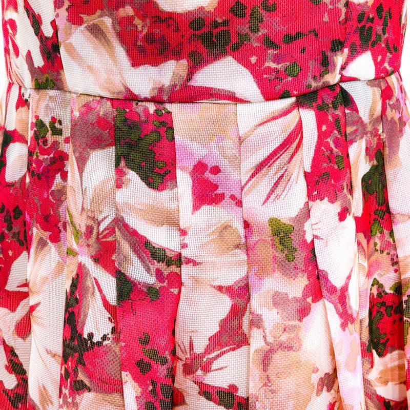 Vestido-Kay-Unger-Floral-Rosa