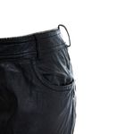 Calca-Christian-Dior-Couro-Preto-e-Ziper
