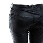 Calca-Christian-Dior-Couro-Preto-e-Ziper