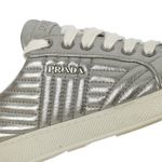 Tenis-Prada-Couro-Metalizado-Prateado