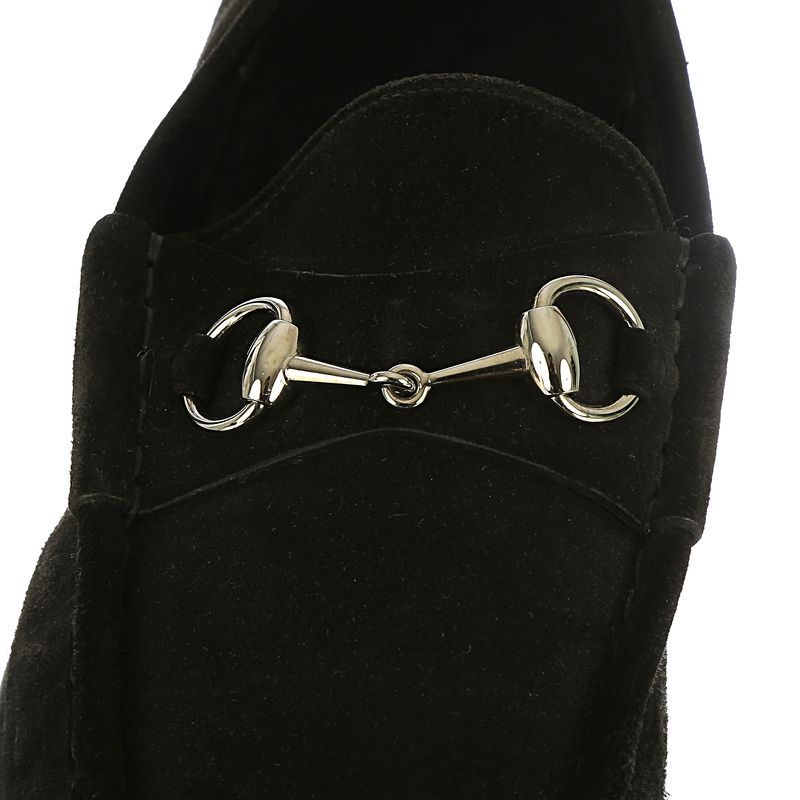 80442-Sapato-Gucci-Masculino-Camurca-Preto-Fivel-Prateada-7