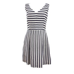 Vestido Armani Jeans Listrado Marinho e Branco