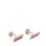 Abotoadura-Hugo-Boss-Prateada-e-Esmalte-Vermelho