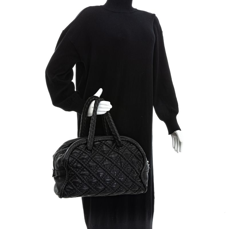 Bolsa-Chanel-Bowler-Hidden-Chain-Couro-Preto