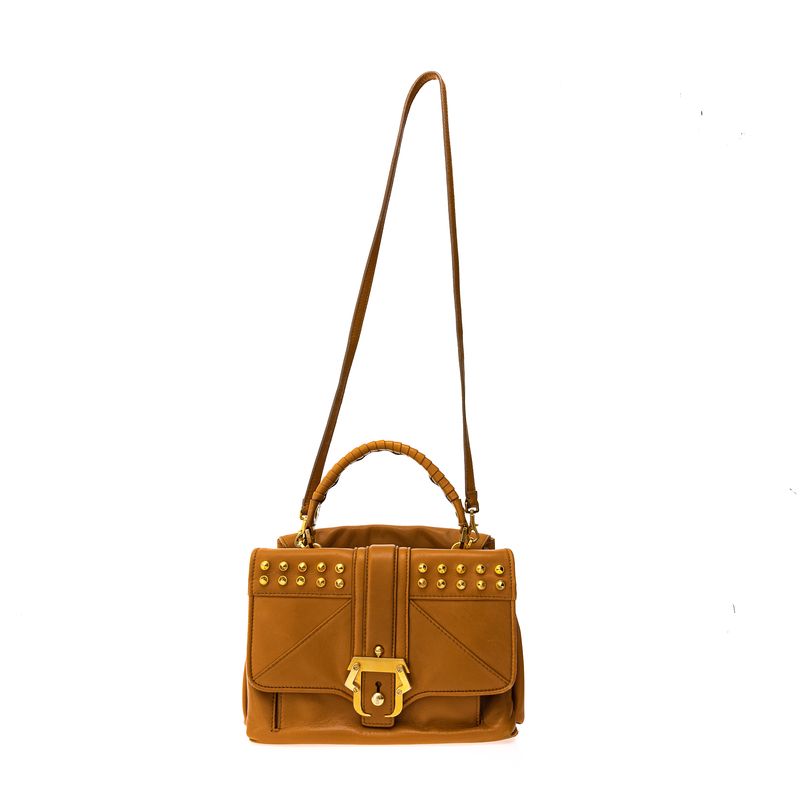 Bolsa-Paula-Cademartori-Dun-Dun-Couro-Caramelo-e-Spikes