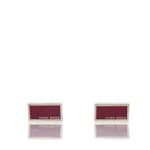 Abotoadura-Hugo-Boss-Prateada-e-Esmalte-Vermelho