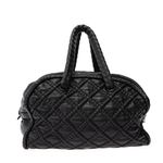 Bolsa-Chanel-Bowler-Hidden-Chain-Couro-Preto