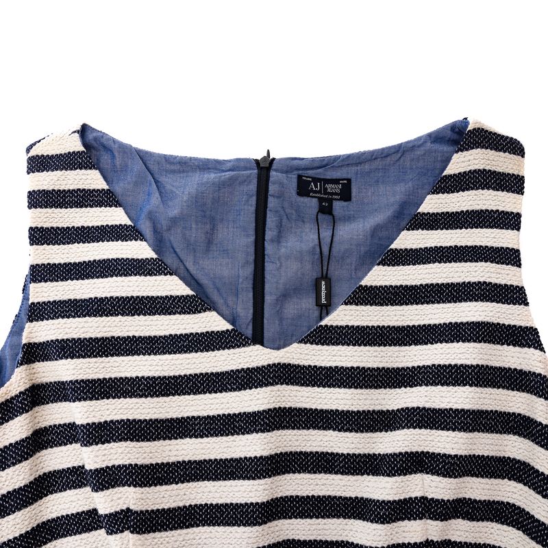 Vestido-Armani-Jeans-Listrado-Marinho-e-Branco