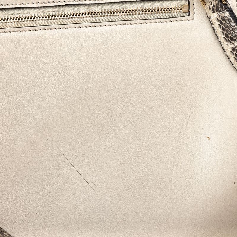 Bolsa-Celine-Trapeze-Couro-Branco-e-Camurca-Preta-