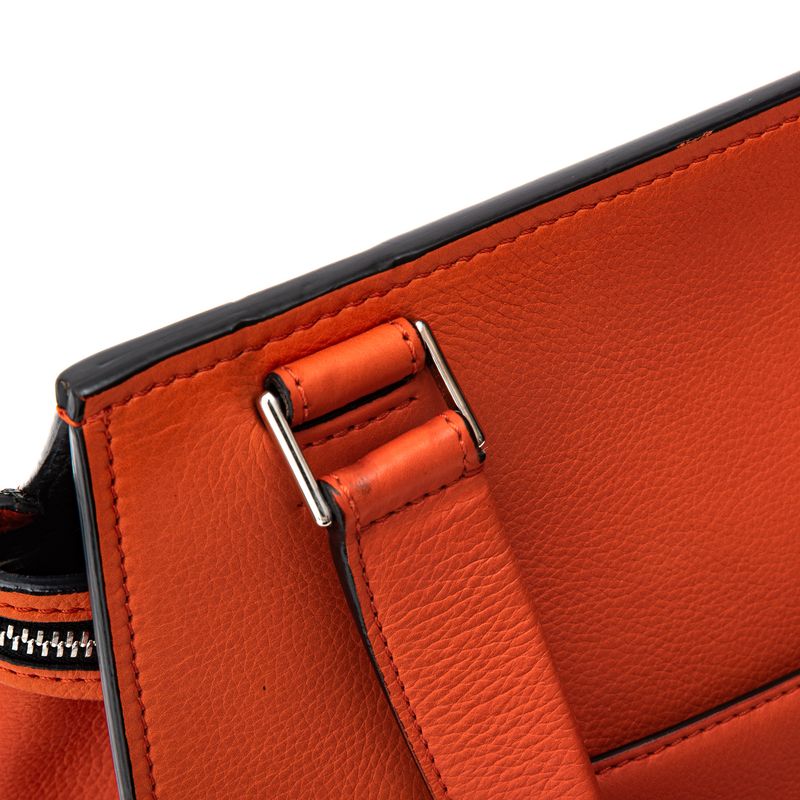 Bolsa-Celine-Edge-Media-Couro-Laranja-