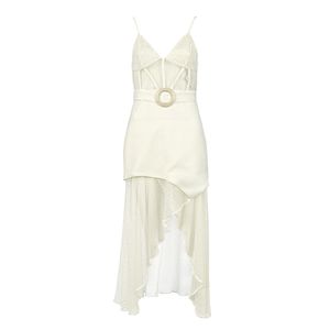 Vestido Pat Bo Branco Tela e Transparência