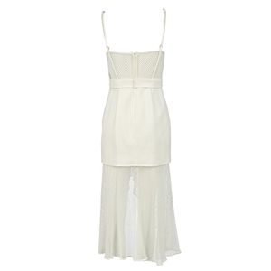 Vestido Pat Bo Branco Tela e Transparência