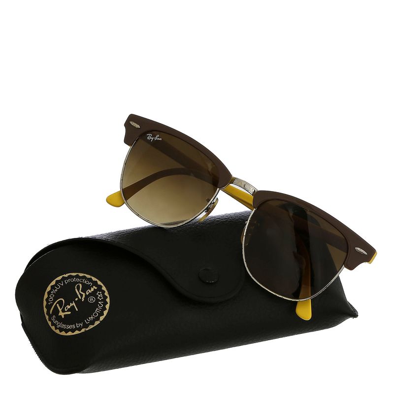 Oculos-Rayban-Acetado-Marrom-e-Amarelo