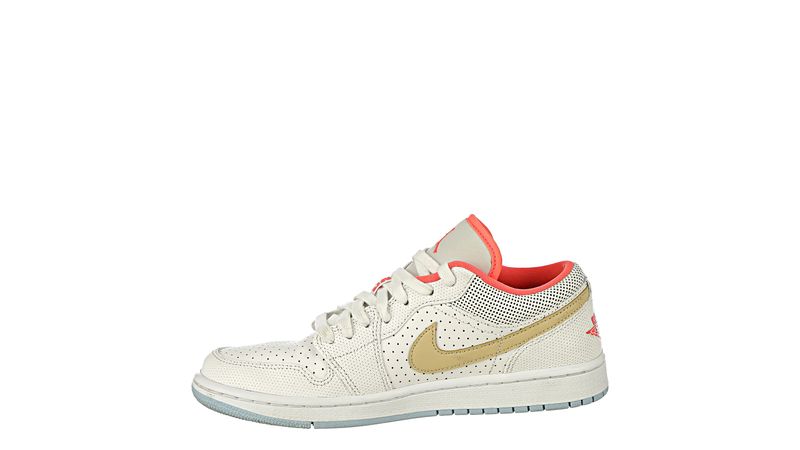 Tenis jordan best sale branco e dourado