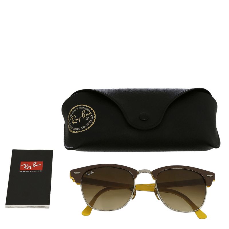 Oculos-Rayban-Acetado-Marrom-e-Amarelo