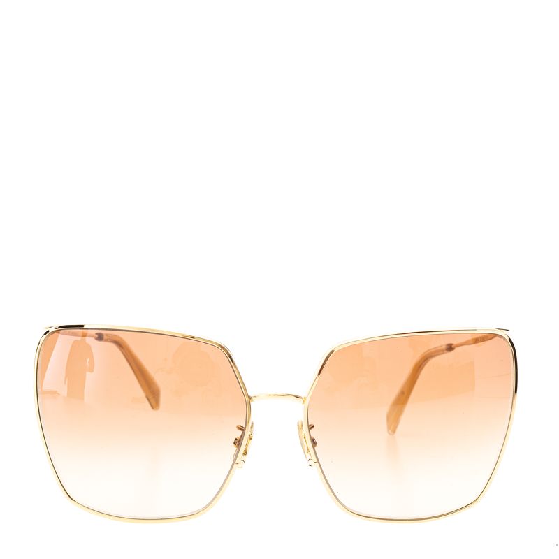 Oculos-Celine-Quadrado-Armacao-Dourada-Lente-Marrom