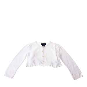 Cardigã Ralph Lauren Infantil Tricô Branco