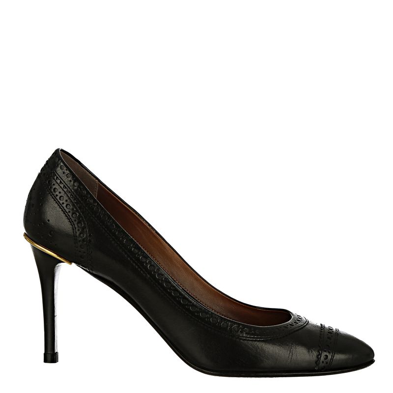 Scarpin-Burberry-Couro-Preto