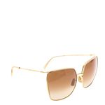 Oculos-Celine-Quadrado-Armacao-Dourada-Lente-Marrom