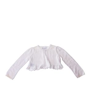 Cardigã Ralph Lauren Infantil Tricô Branco