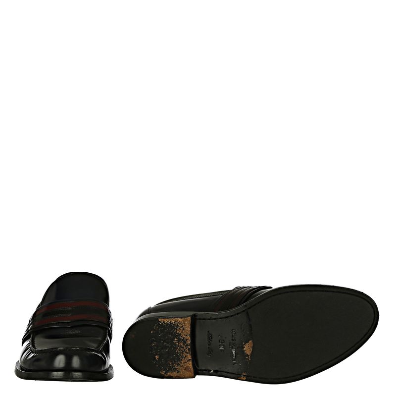 Loafer-Louis-Vuitton-Couro-Preto-e-Vinho