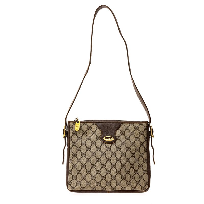 Bolsa-Gucci-Vintage-Marrom-e-GG-Supreme