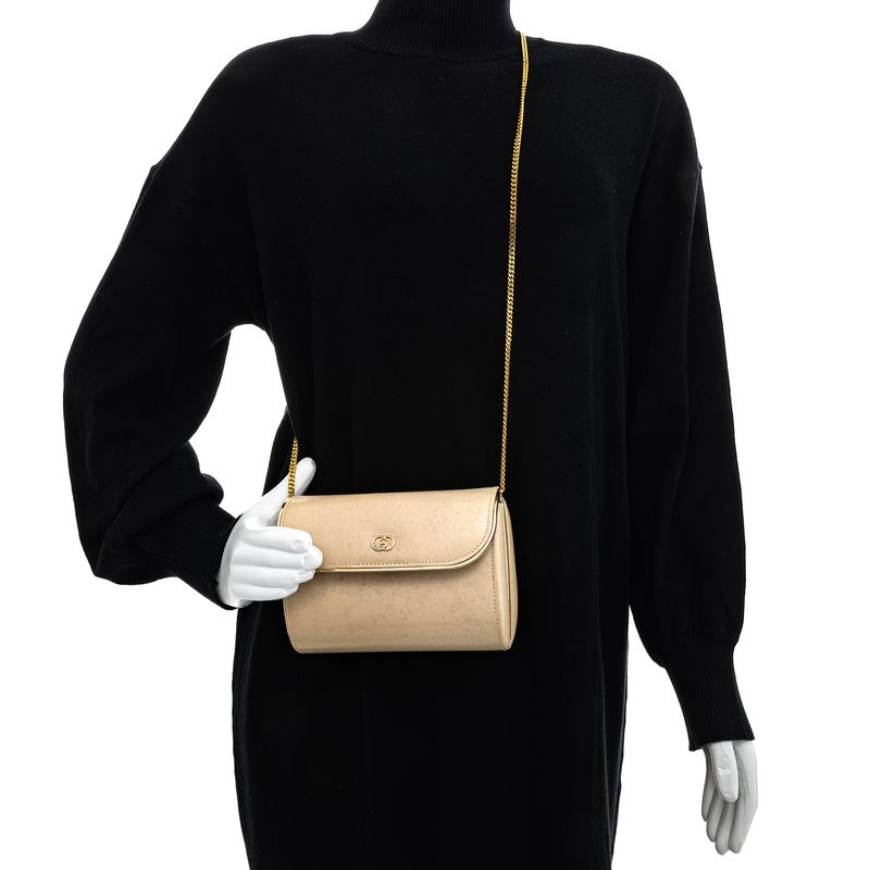 Clutch-Gucci-Vintage-Couro-Creme