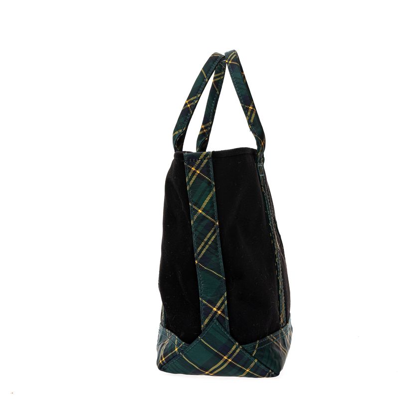 Bolsa-Lauren-Ralph-Lauren-Veludo-Preto-e-Xadrez