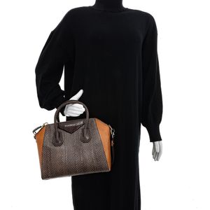Bolsa Givenchy Antigona Couro Exótico Marrom