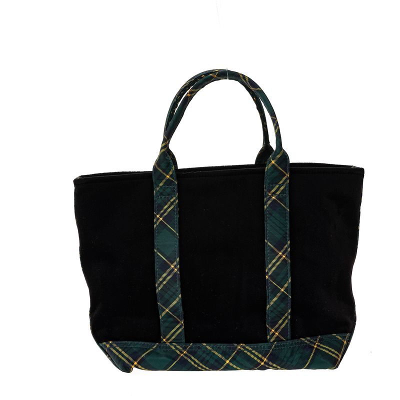 Bolsa-Lauren-Ralph-Lauren-Veludo-Preto-e-Xadrez