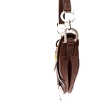 Bolsa-Christian-Dior-Saddle-Vintage-Marrom-Bordada