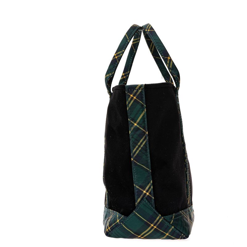 Bolsa-Lauren-Ralph-Lauren-Veludo-Preto-e-Xadrez