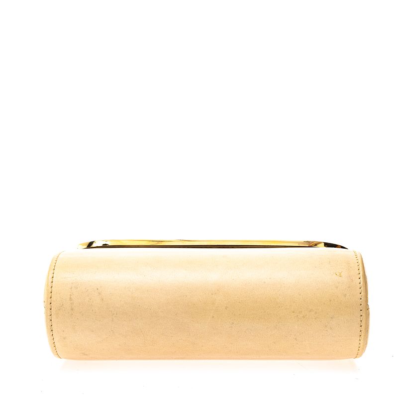 Clutch-Gucci-Vintage-Couro-Creme