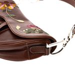 Bolsa-Christian-Dior-Saddle-Vintage-Marrom-Bordada