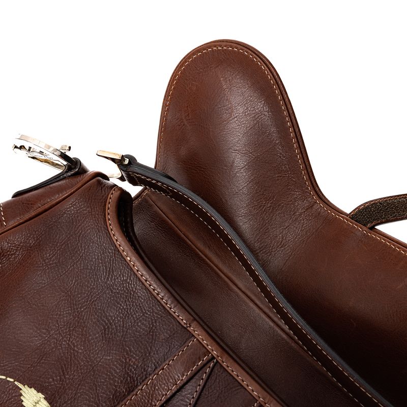 Bolsa-Christian-Dior-Saddle-Vintage-Marrom-Bordada