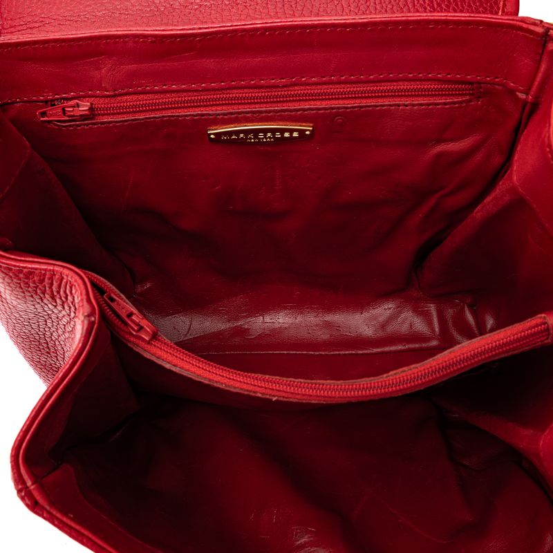 Bolsa-Mark-Cross-de-Mao-Couro-Vermelho