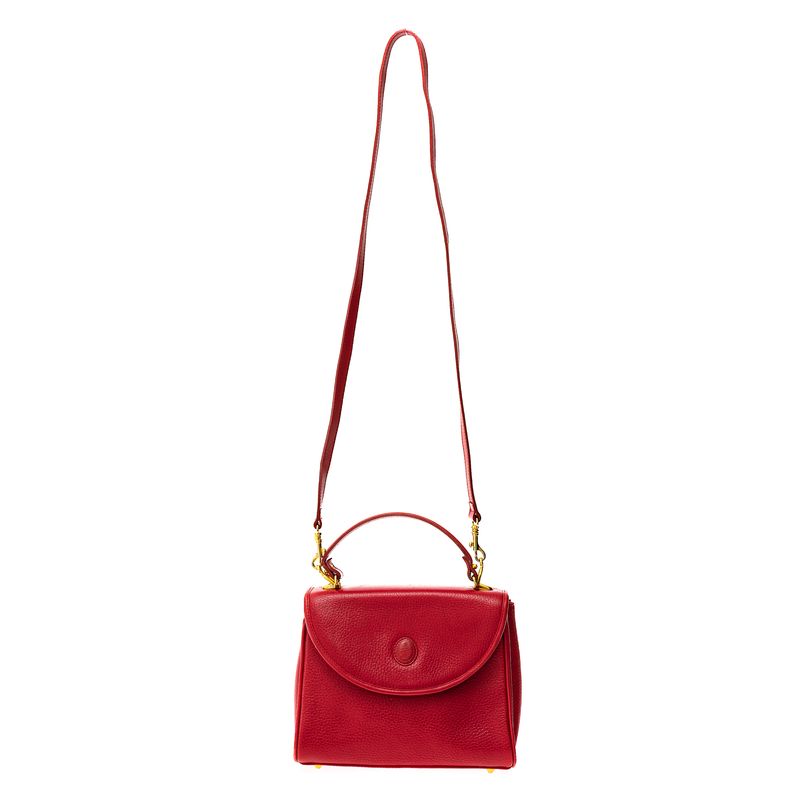 Bolsa-Mark-Cross-de-Mao-Couro-Vermelho