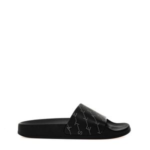 Slide Stella McCartney Kids Preta Logo