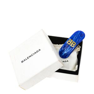 Brinco Único Balenciaga BB Icon Acetato Azul